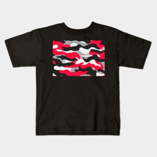 CAMO CAMOUFLAGE - RED Kids T-Shirt